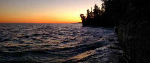 sunrise on Lake Superior  - North County Trail, Pictured Rocks National Seashore